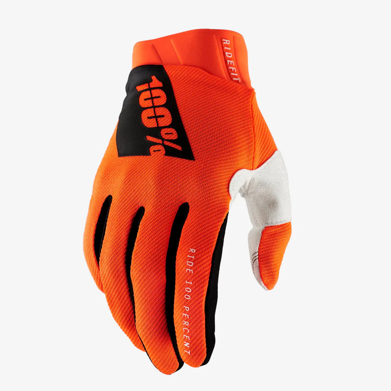 Guante 100% RIDEFIT Moto Naranja fluorescente