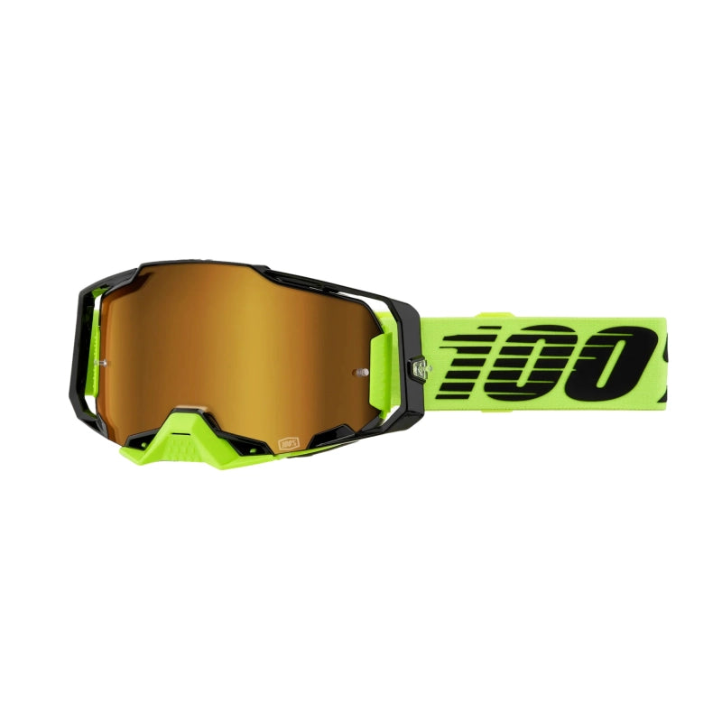 ANTIPARRA 100% ARMEGA GOGGLE NEON YELLOW - MIRROR GOLD LENS